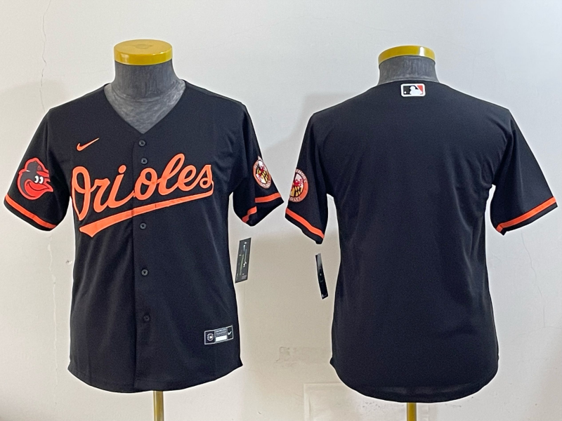 Youth 2025 Baltimore Orioles Blank black Nike MLB Jersey 006->youth mlb jersey->Youth Jersey